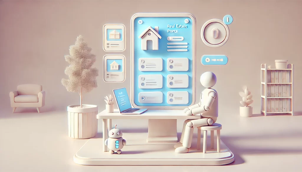 Portal inmobiliario con chatbot para atención automática