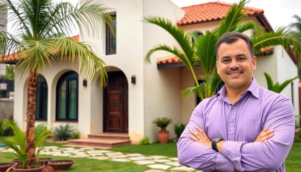 Imagen de una casa en México con un asesor inmobiliario Imagen de una casa en México con un asesor inmobiliario