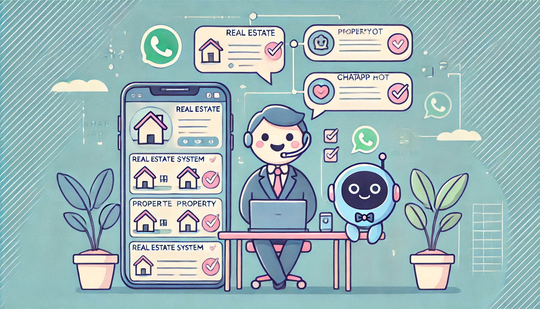 Sistema inmobiliario con integración a WhatsApp API